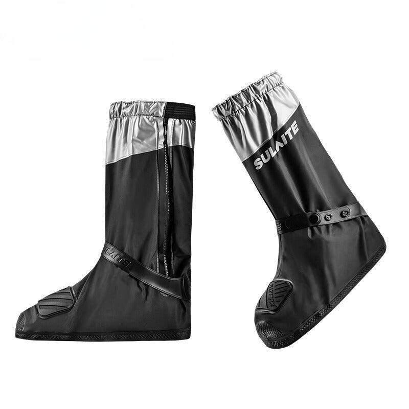 Bean's Moto Booth SULAITE™ Motorcycle Rain Shoe Covers protect footwear from rain and mud, made of durable waterproof material.