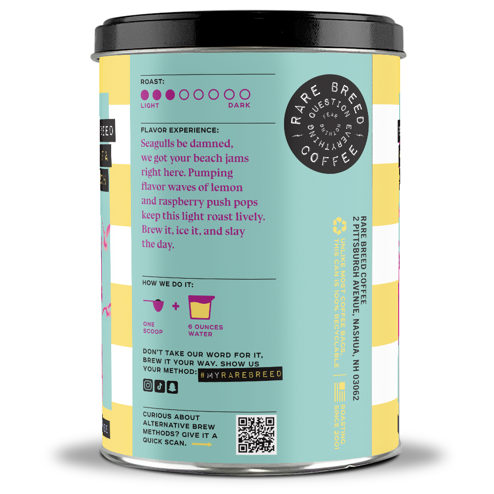 Summer Seasonal Whole Bean Coffee, Son of a Beach, 10oz Tin - OVERLANDERS Outfitter