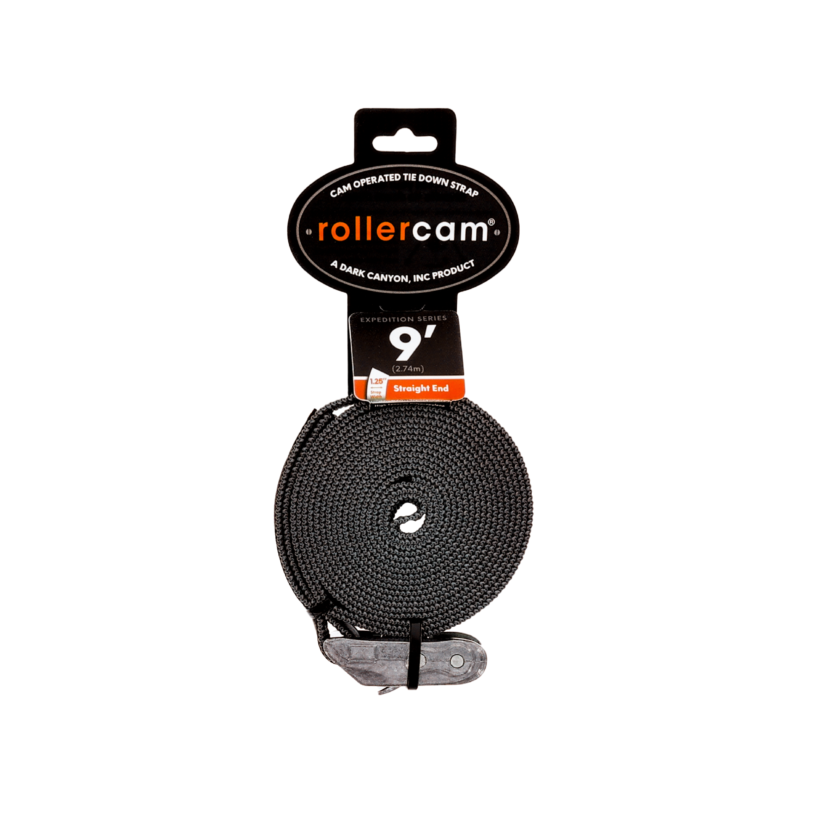 Rollercam 1.25" Straight End with a sleek design, showcasing the durable material and precise craftsmanship.