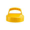 Color-coded DRIVEN OILSAFE® storage lid and transfer container kit with drum for safe automotive oil storage and transfer.