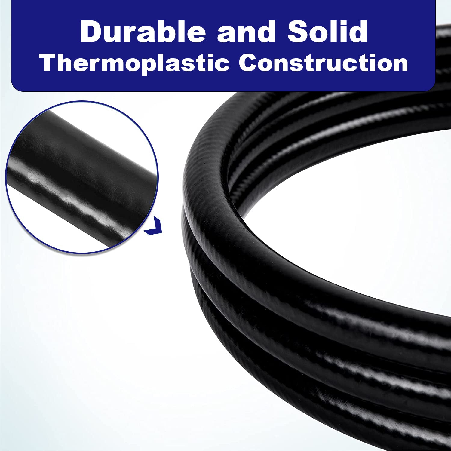 Flame King low pressure quick connect gas flare fitting hose, 72 inch, 3/8 inch ID, for RVs, vans, and trailers.
