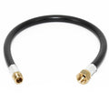Flame King 24-inch 3/8 inch propane hose assembly for LP and natural gas, made of durable thermo plastic material.