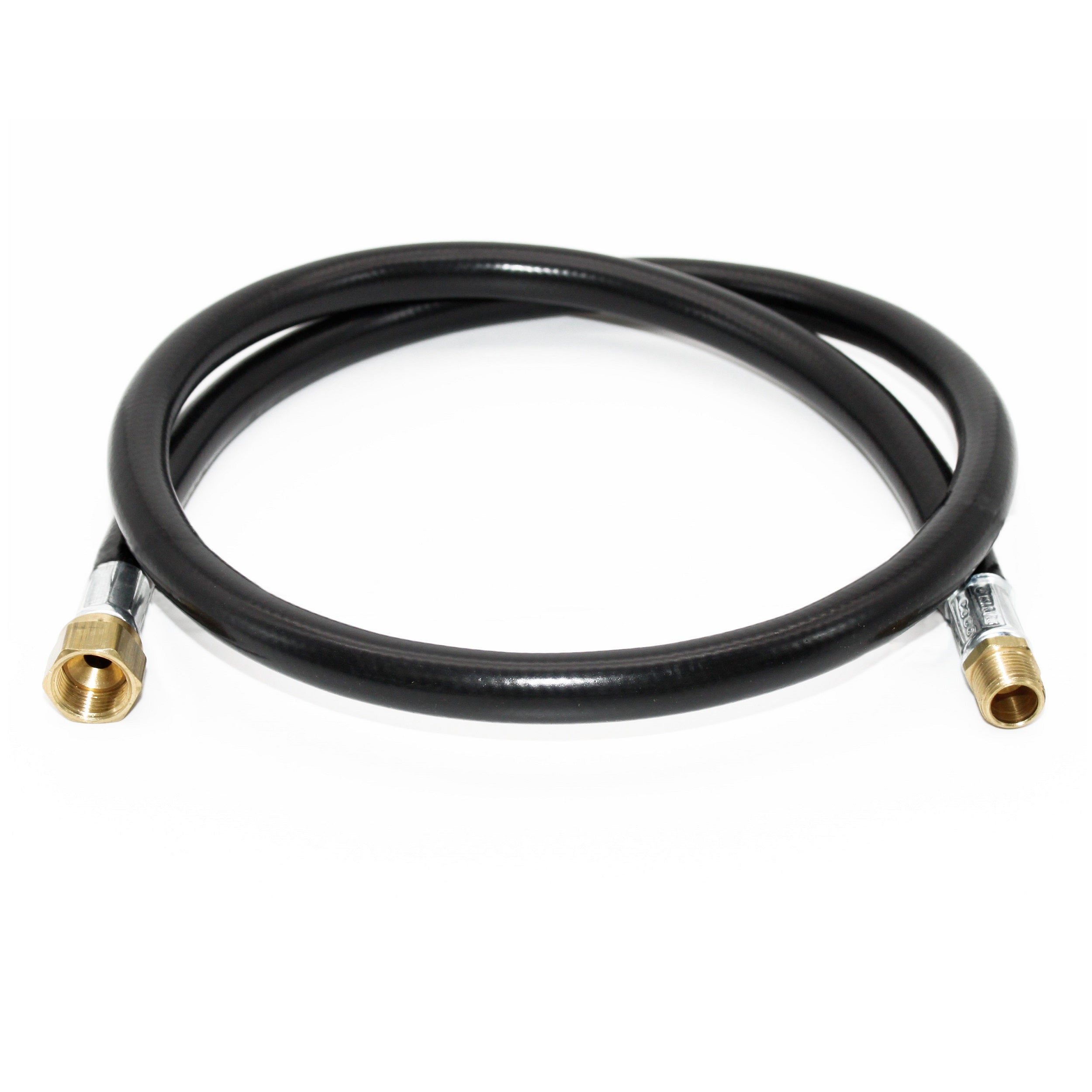 Flame King 48-inch thermo plastic hose assembly for LP and natural gas, 3/8 inch diameter, flexible propane and gas hose