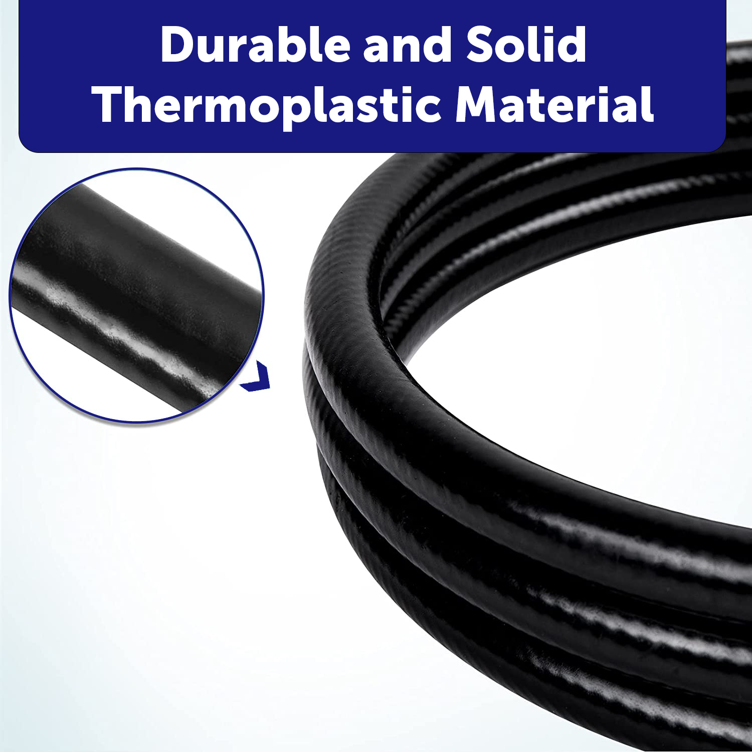 Flame King 96-inch propane hose assembly for LP and natural gas, 3/8 inch diameter, flexible thermo plastic hose with fittings