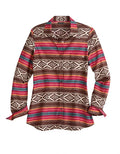 Women's western shirt featuring Tin Haul 2184 Aztec Blanket design in multi colors, made by HatCountry.