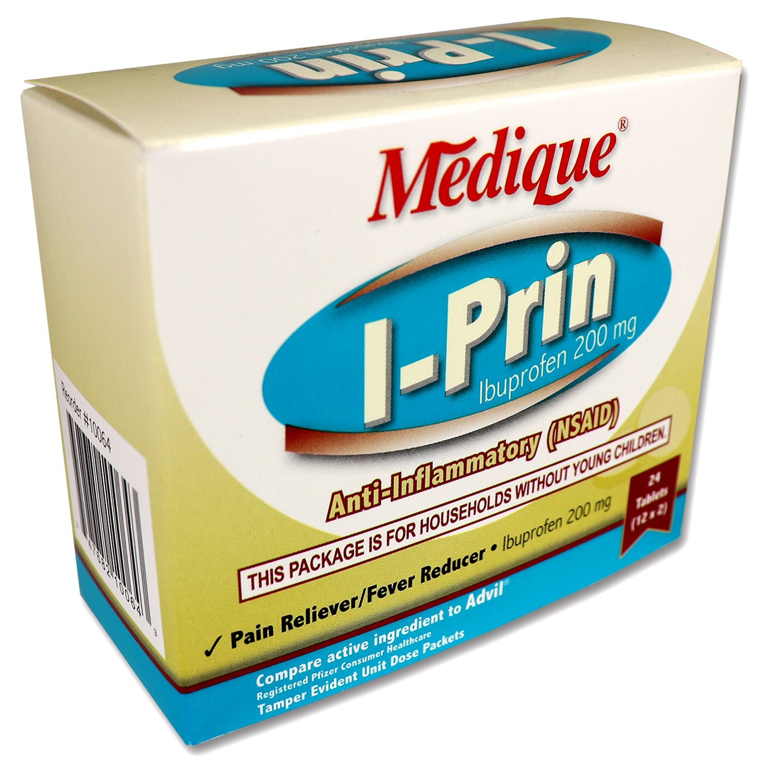 I-Prin medicine and topicals box with 24 units, featuring individual packaging, from QuakeKits.com