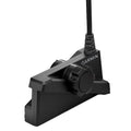 Garmin LiveScope Plus LVS34-IF ice fishing transducer displayed on a white background, designed for underwater sonar imaging.