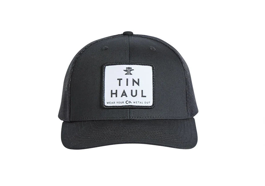 Grey Tin Haul Patch Logo ball cap by HatCountry, featuring a structured headwear design with a patch logo on the front.