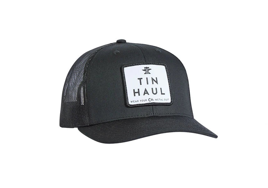 Grey Tin Haul Patch Logo ball cap by HatCountry, featuring a branded patch and adjustable snapback closure.