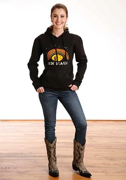 Tin Haul Night Sky Print (Black) - Women's Hoodie Sweatshirt - OVERLANDERS Outfitter