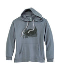 Women's Tin Haul Retro Sunset grey hoodie sweatshirt with sunset graphic, casual apparel from HatCountry.