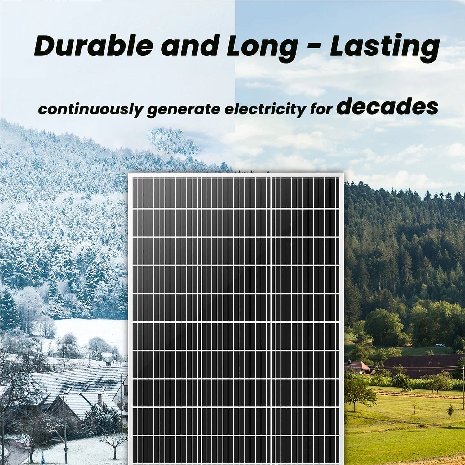Durable 100W Nature's Generator Power Pod solar panel for portable green energy, shown with sturdy construction and long-lasting design.