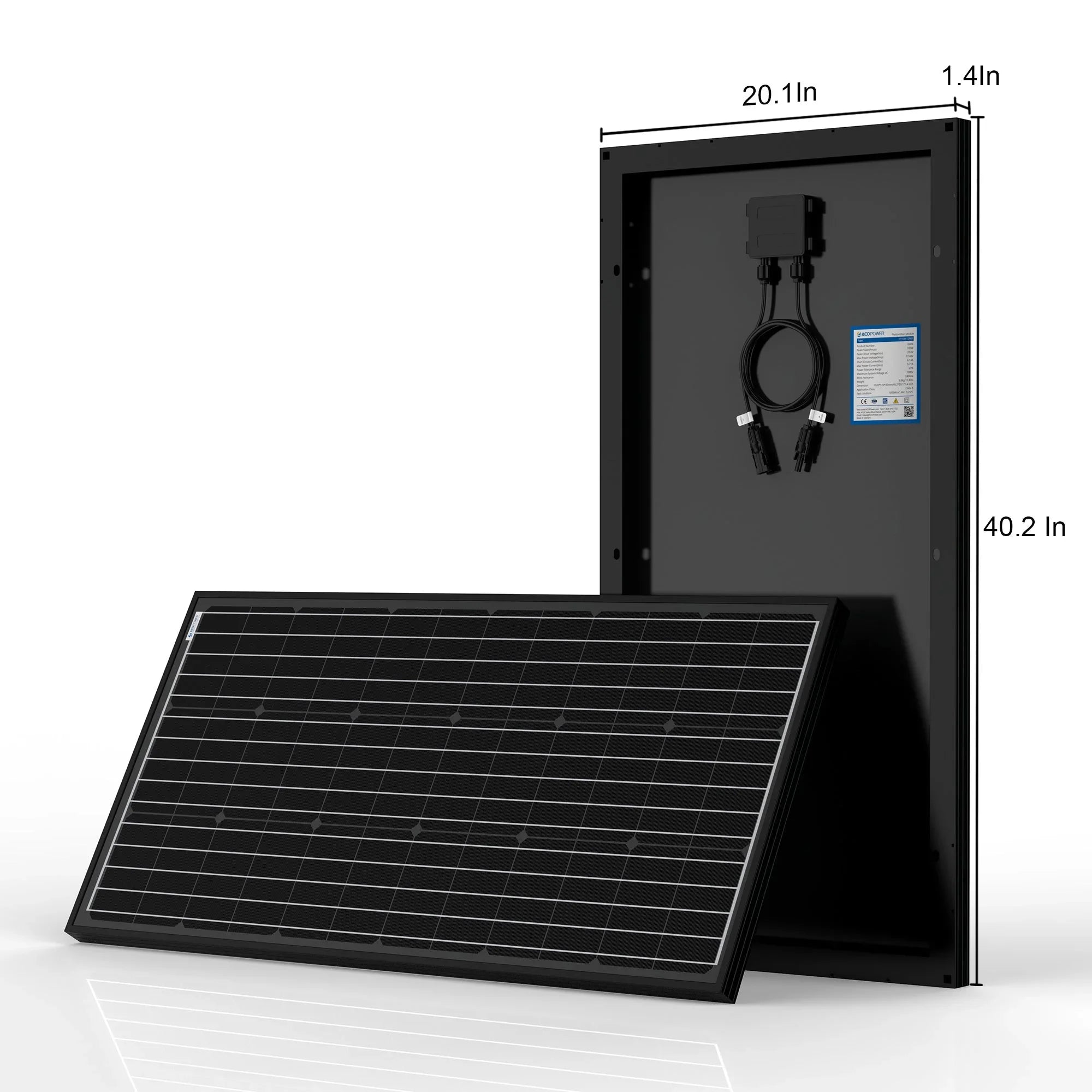 ACOPOWER 100W Mono Solar RV Kits + MPPT / PWM Charge Controller - OVERLANDERS Outfitter