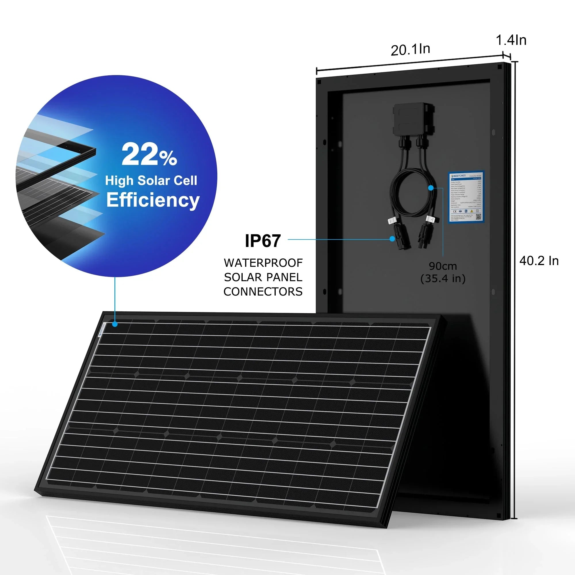 Green Vista Living 100W all-black lithium solar battery system with inverter for RV and off-grid boat power setup.