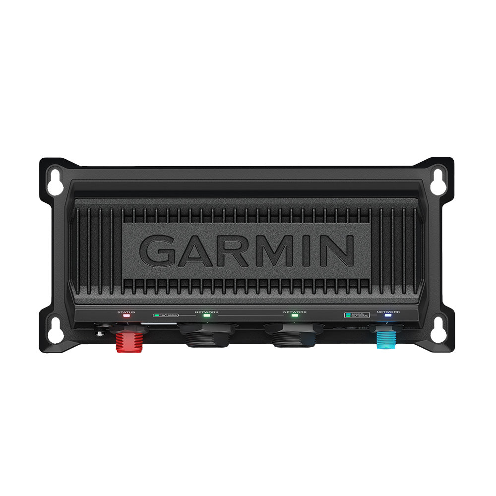 Garmin BlueNet 30 Gateway network cable module by Wake World Parts, shown with connectors and packaging.