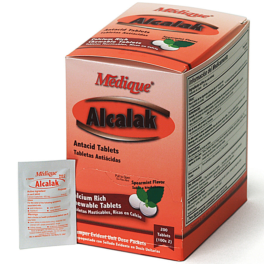 Alcalak medicine and topicals, 200 capsules in a box, featuring clear labeling and packaging design.