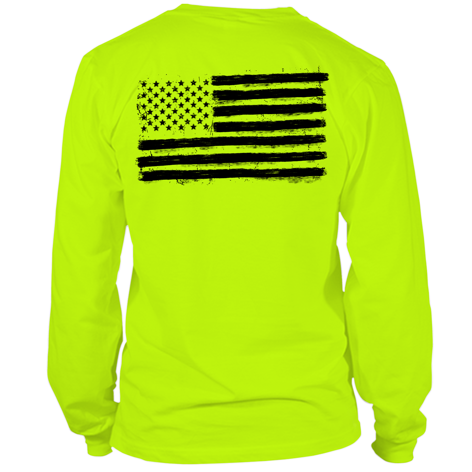 Old Glory - Long Sleeve Safety Yellow Hi-Vis T-Shirt - OVERLANDERS Outfitter