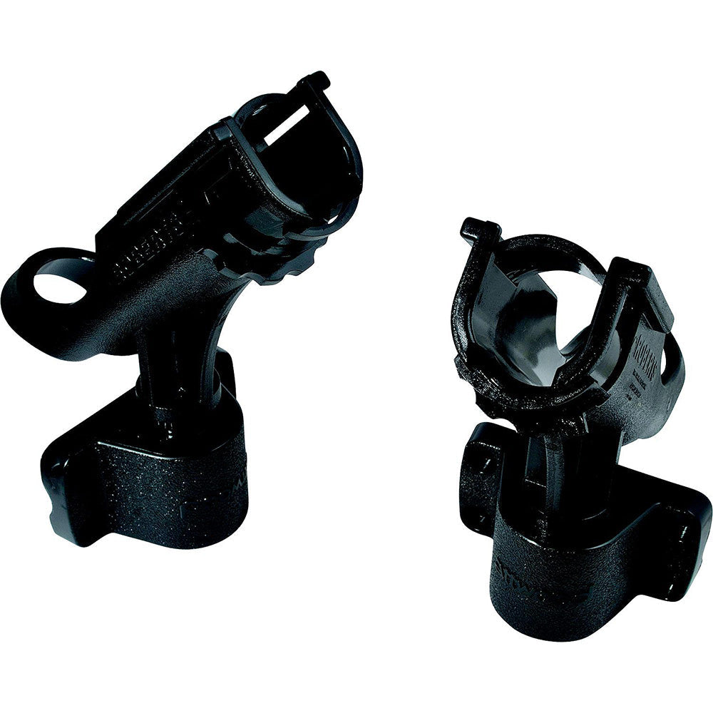 Pair of Attwood 2-in-1 non-adjustable rod holders from Wake World Parts, mounted on a boat for fishing rods.