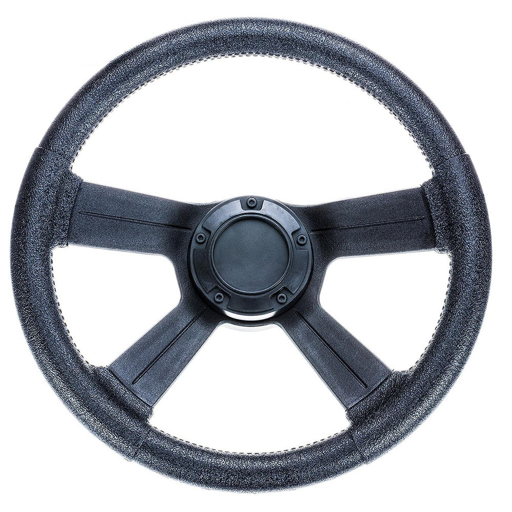Attwood Soft Grip 13-inch steering wheel by Wake World Parts, featuring a comfortable soft grip and durable construction.
