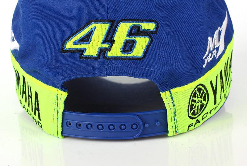 Decorative sport motorcycle baseball cap from Bean's Moto Booth featuring motorcycle-themed design and casual style.