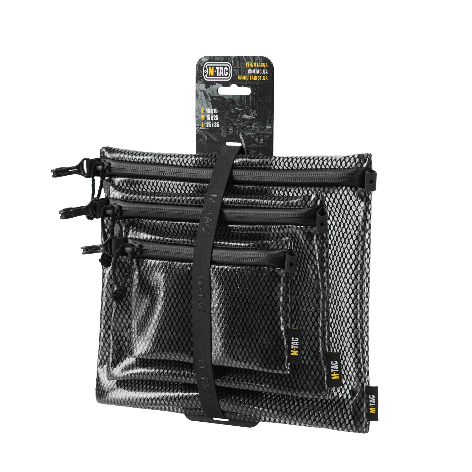 M-Tac Elite Zip Pocket Organizer Set featuring multiple pockets and durable fabric, perfect for organizing gear and accessories.