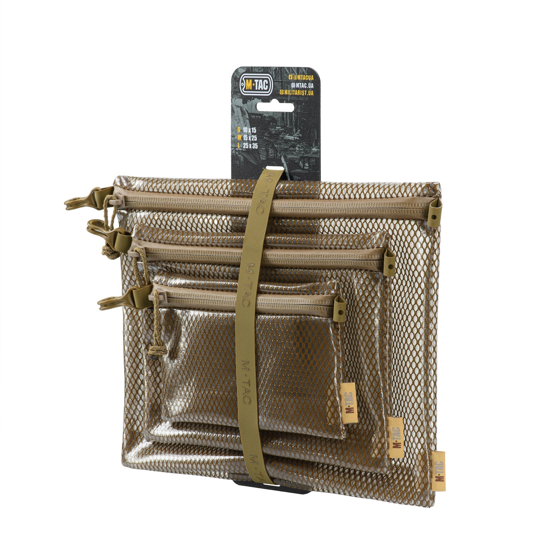M-Tac Elite Zip Pocket Organizer Set featuring multiple compartments for efficient storage and organization.