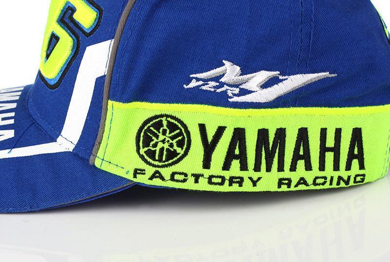 Decorative sport motorcycle baseball cap by Bean's Moto Booth featuring bold motorcycle graphics and casual style.