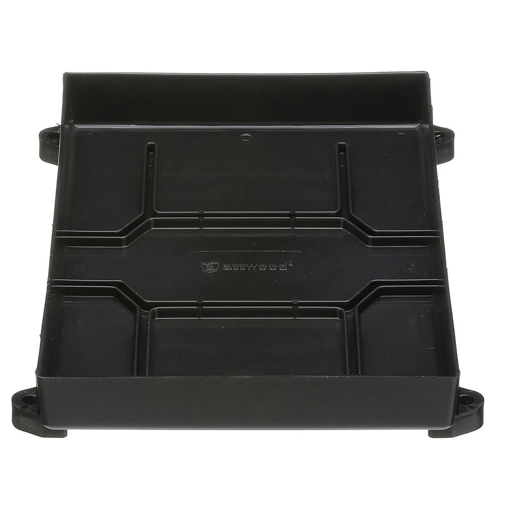 Attwood Group 24 boat battery tray with straps, durable marine accessories by Wake World Parts for secure battery mounting.
