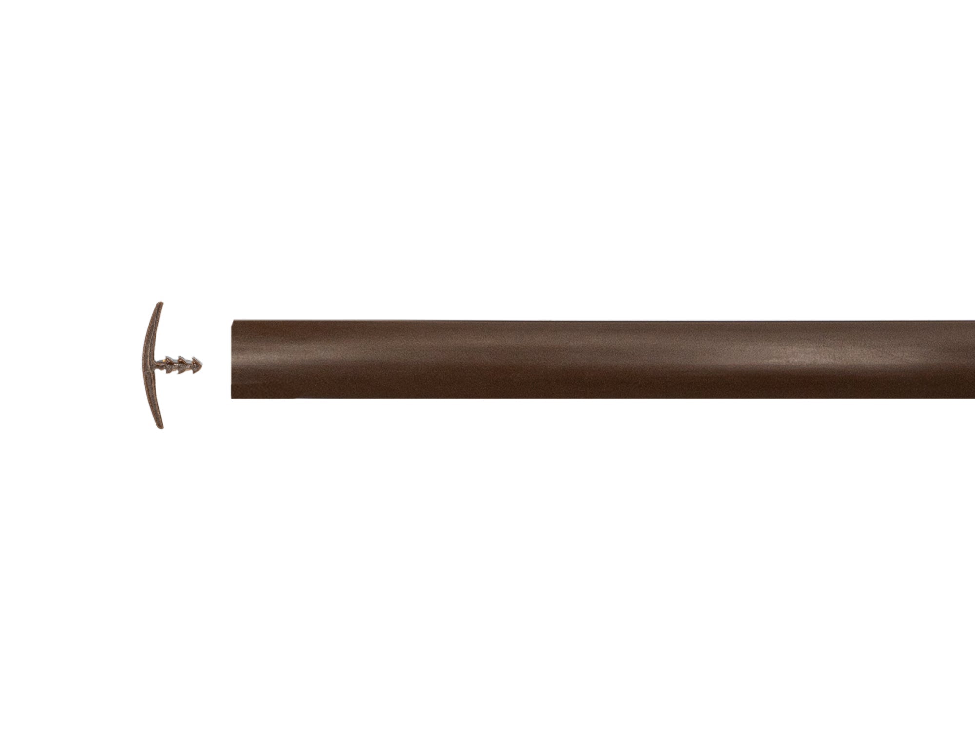 Brown solid cabinetry edge molding by GoWesty, showcasing the detailed wood finish and smooth edge profile.