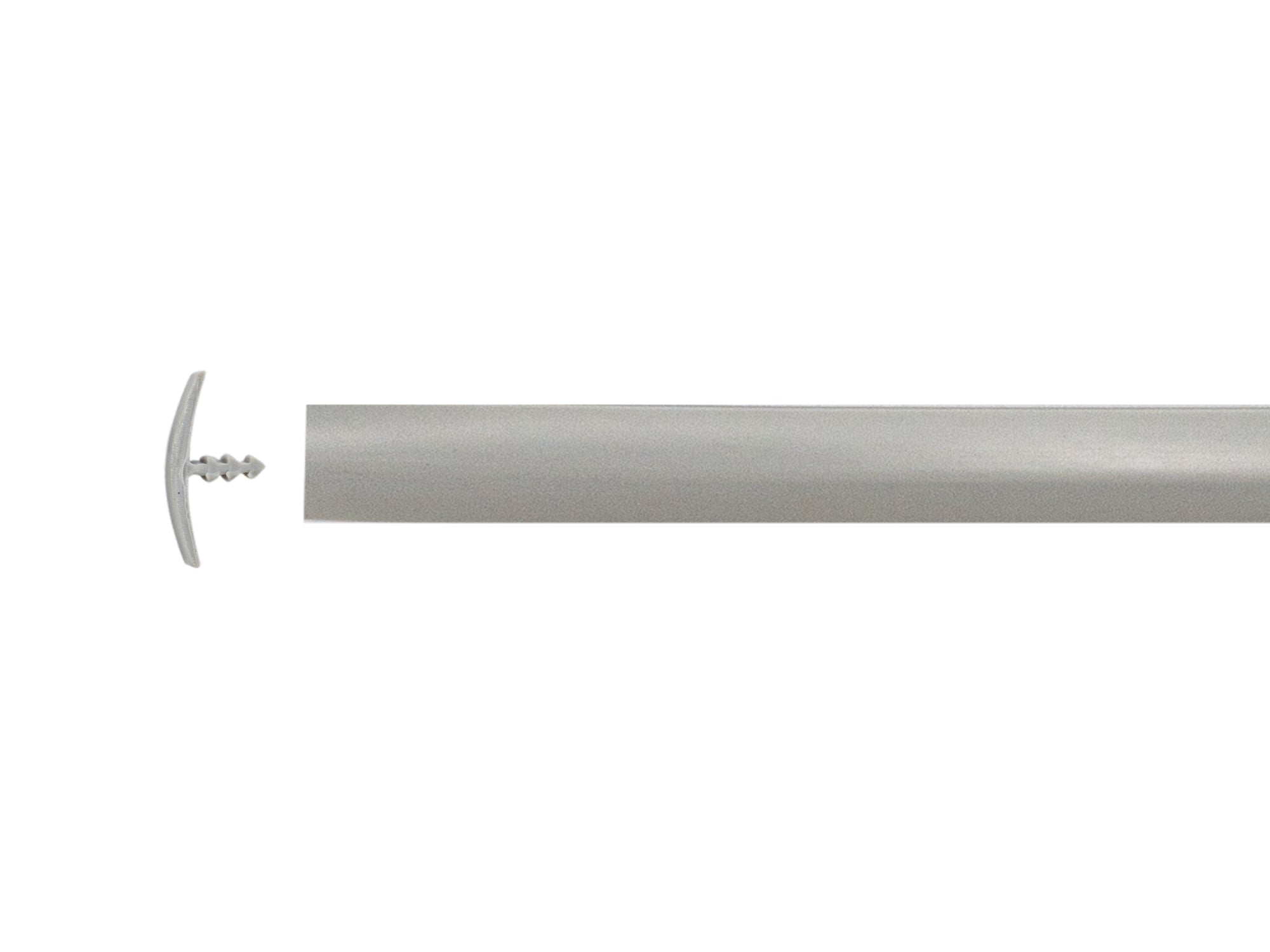 Gray solid cabinetry edge molding by GoWesty, showcasing detailed craftsmanship for furniture or cabinetry finishing.