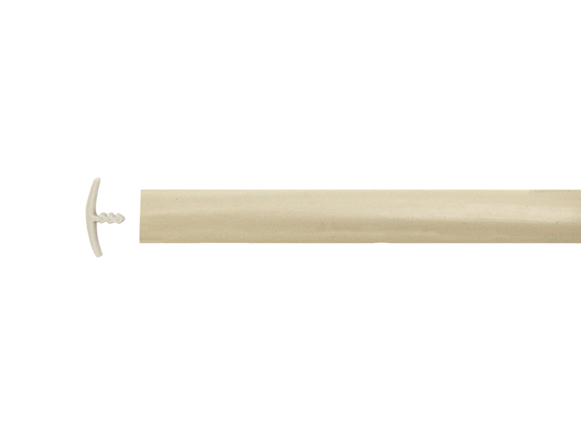 Solid ivory cabinetry edge molding by GoWesty, showcasing smooth, finished wood edge suitable for furniture or cabinetry applications.