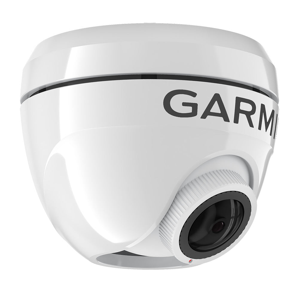 Garmin GC 245 surface mount network security camera in white, designed for outdoor surveillance, by Wake World Parts.