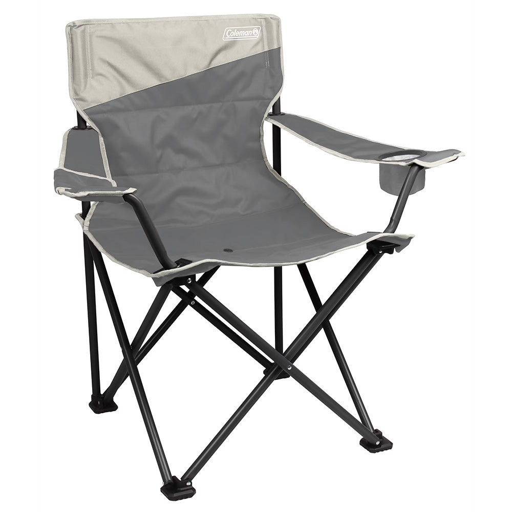 TRAPSKI Coleman Big Tall Quad Camping Chair in grey, sturdy outdoor chair designed for camping and outdoor activities.