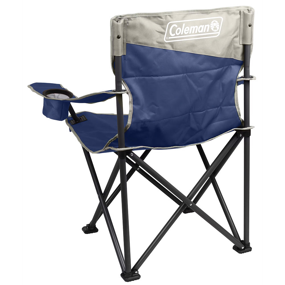 TRAPSKI Coleman Big Tall Quad Camping Chair in Skyfall Blue, outdoor camping chair with sturdy frame and comfortable seating