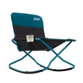 TRAPSKI Coleman Cross Rocker outdoor camping rocking chair in ocean blue with sturdy frame and comfortable design.