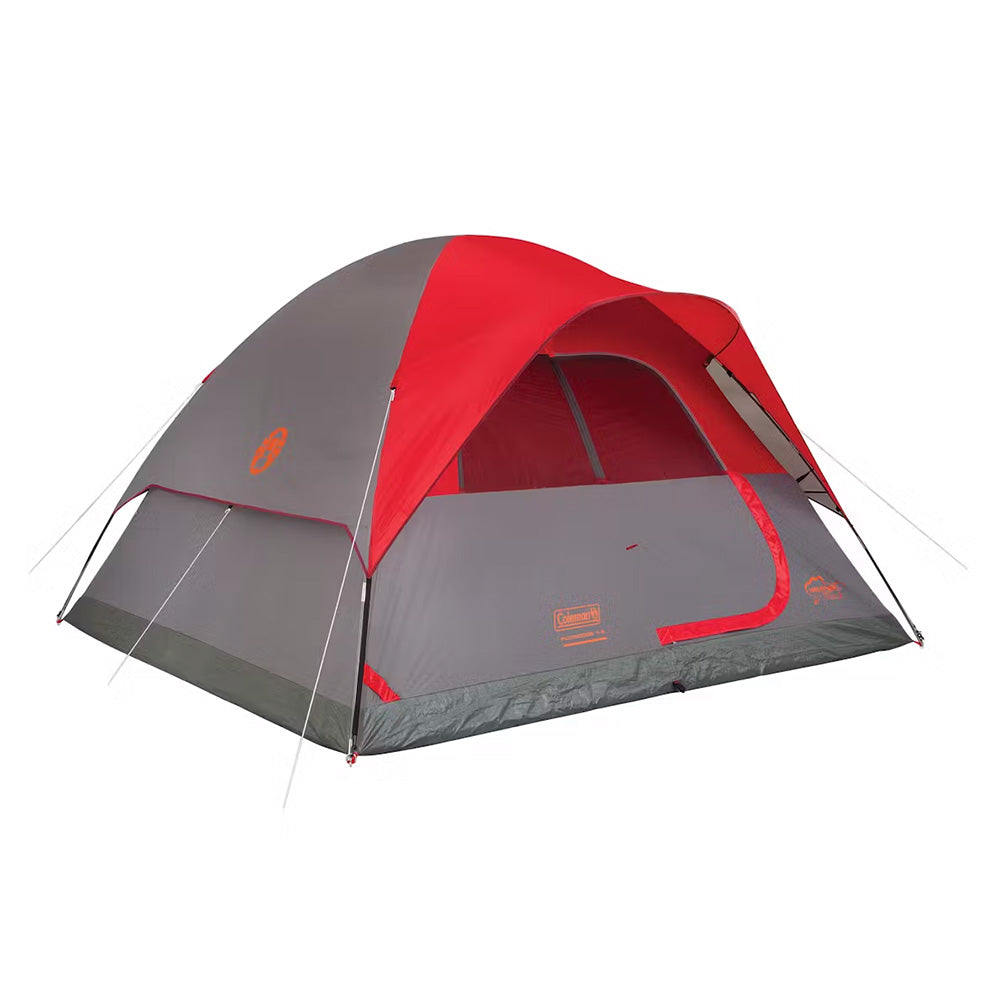 Coleman 6-Person Flatwoods II Lightweight Dome Camping Tent - Red - OVERLANDERS Outfitter