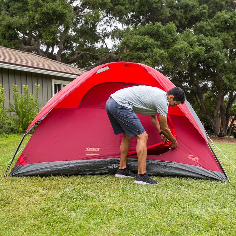 Coleman 6-Person Flatwoods II Lightweight Dome Camping Tent - Red - OVERLANDERS Outfitter
