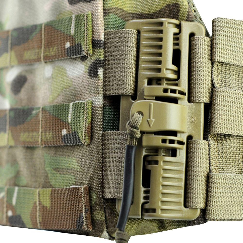 HCC Tactical K19 Plate Carrier (Gen 3) in black with adjustable straps and multiple webbing for gear attachment.