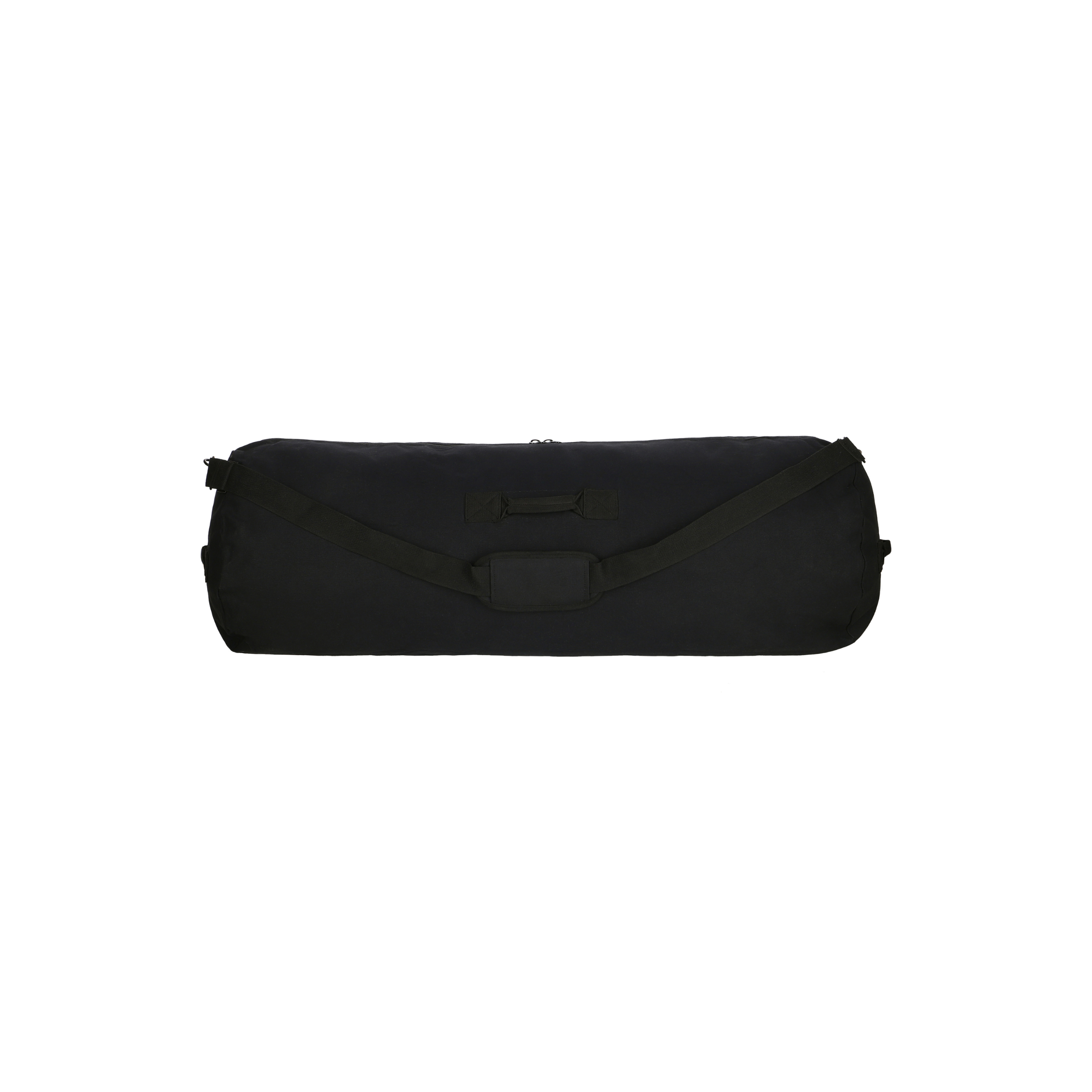 White Duck Outdoors Hoplite Canvas Duffel Bag showing sturdy canvas material, compact design, and carry handles.
