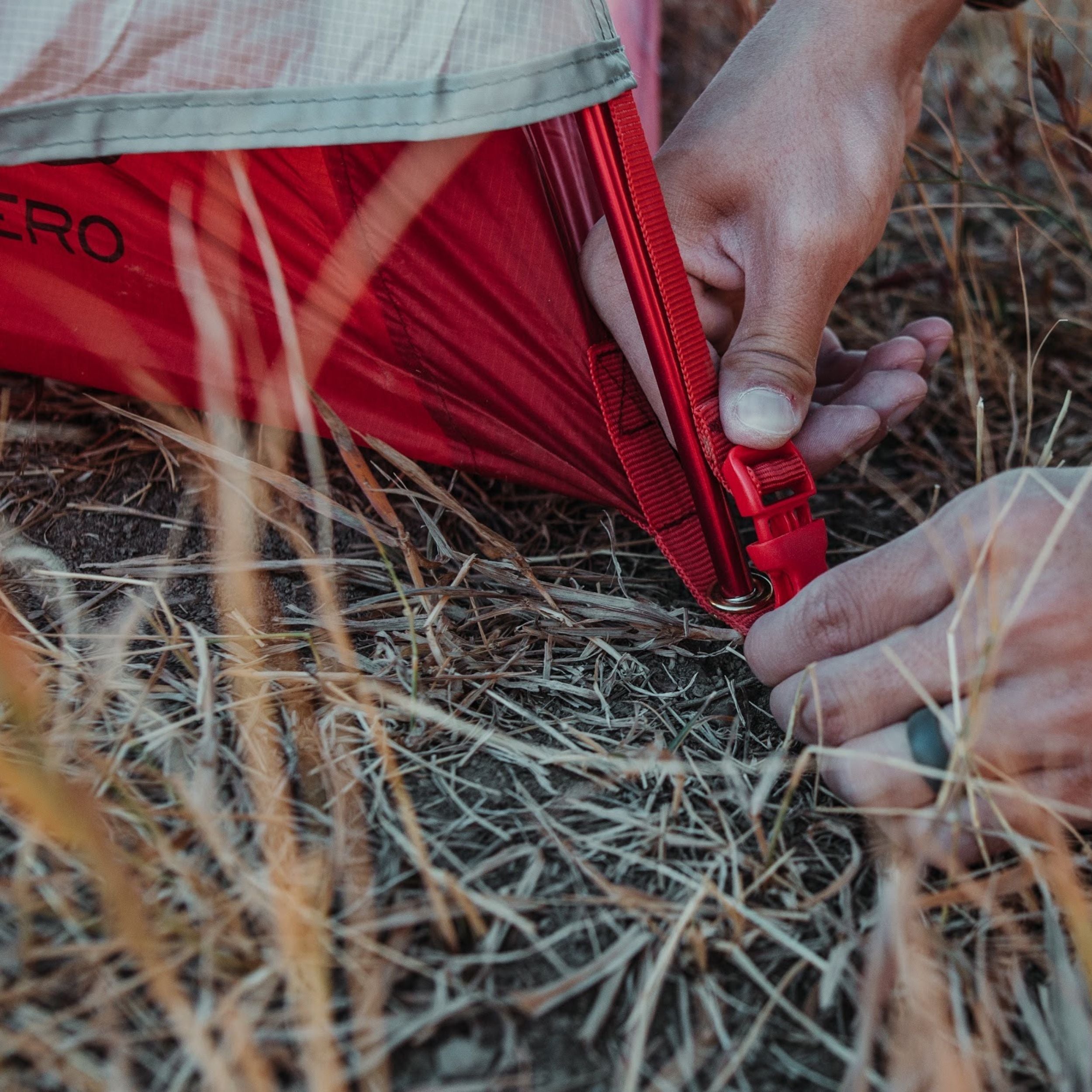 Near Zero Outdoor Gear 3P DynaLite footprint for tents, durable waterproof ground cover shown in outdoor setting.