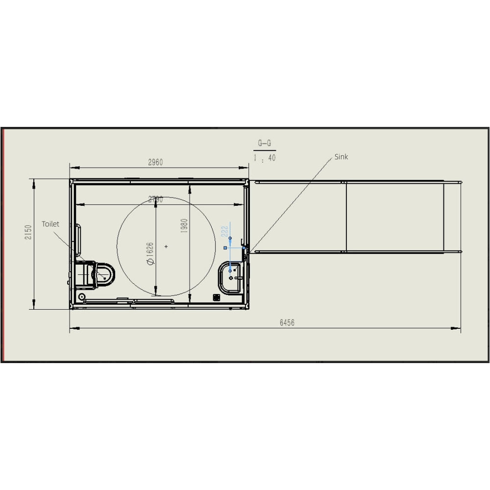 10ft Handicap-Accessible Portable Toilet with Shower - OVERLANDERS Outfitter