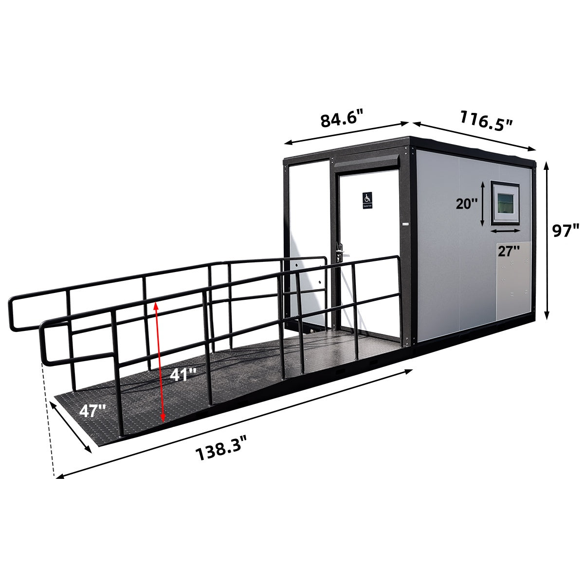 10ft Handicap-Accessible Portable Toilet with Shower - OVERLANDERS Outfitter