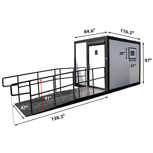 10ft Handicap-Accessible Portable Toilet with Shower - OVERLANDERS Outfitter