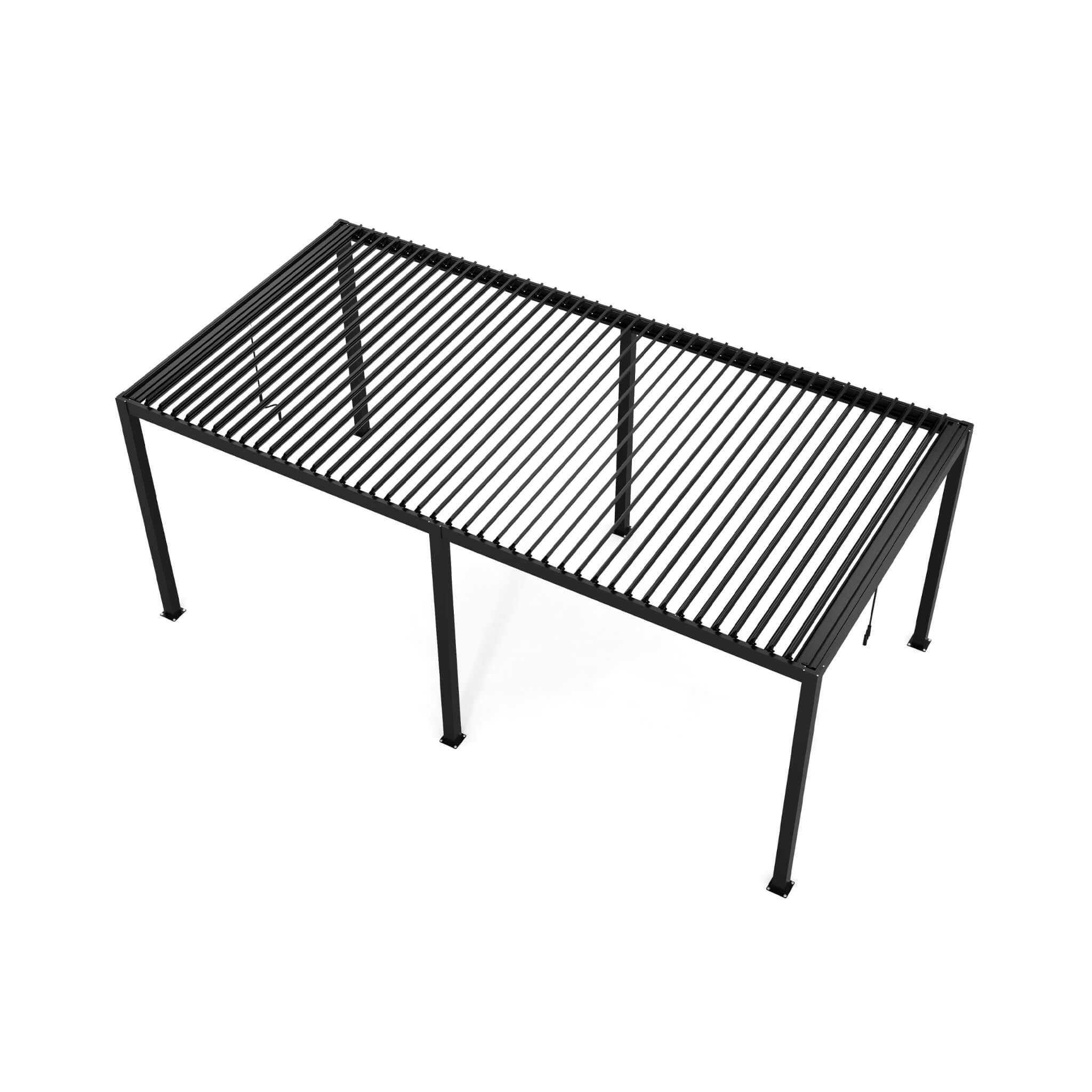[10X19FT] Alora Modern Durable All-Weather Outdoor Pergola With Aluminum Frame And Steel Louvers (SAK32691) - We The Collective