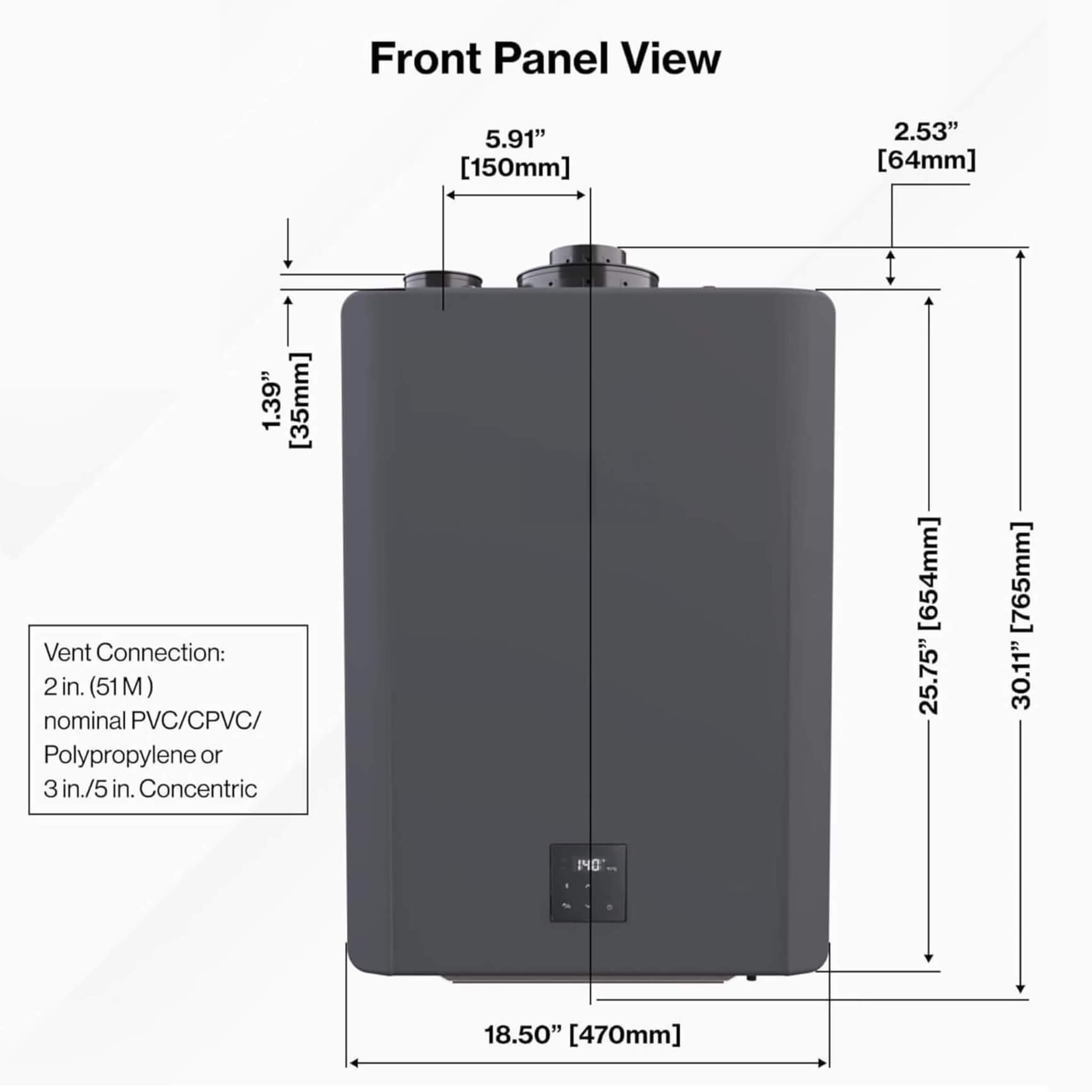 RN 11.0 GPM Outdoor Commercial High-Efficiency Tankless Water Heater (SAK75016) - We The Collective