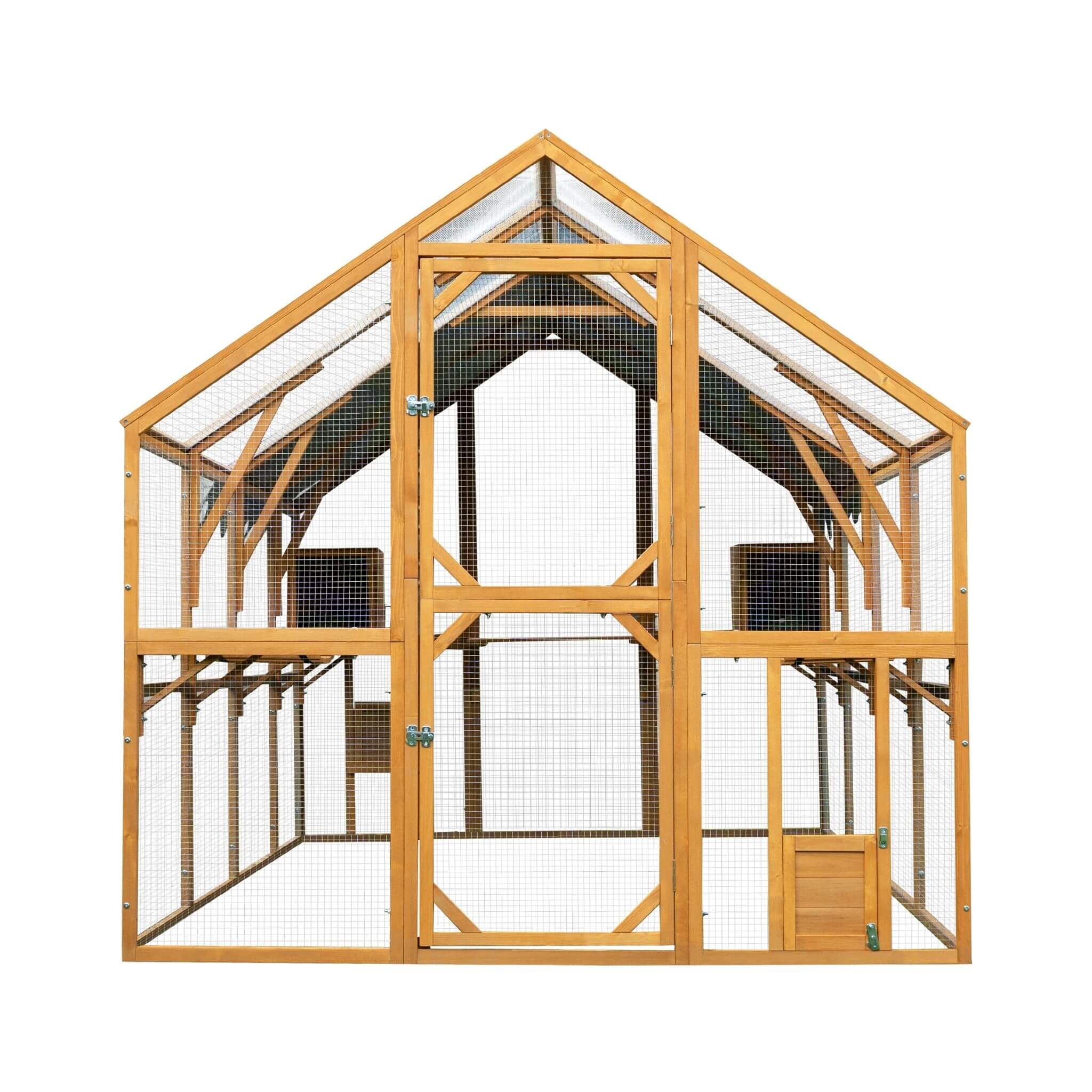 110-Inch Large Outdoor Kitten Playpen Chicken Coop With Waterproof Cover (SAK15370) - We The Collective