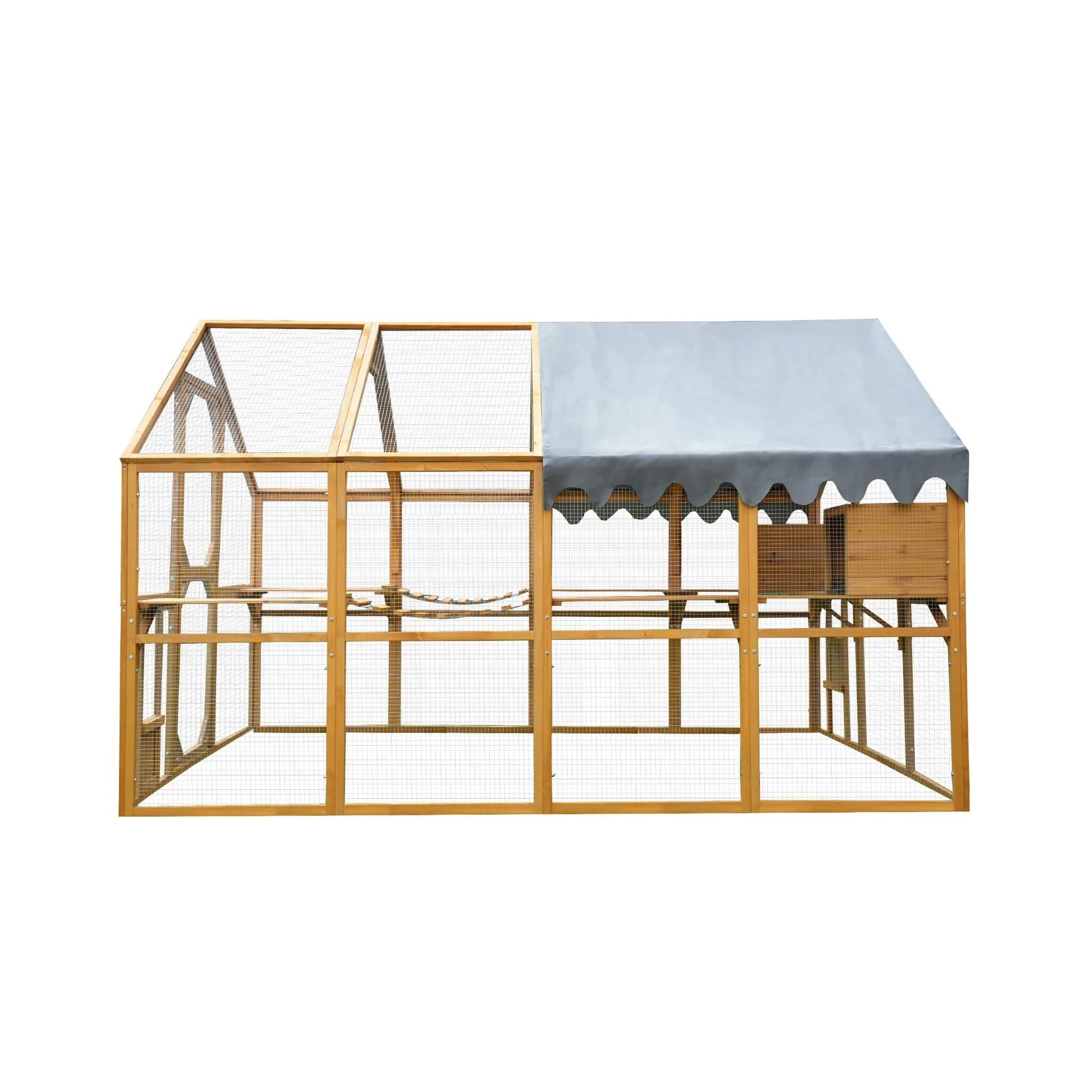 110-Inch Large Outdoor Kitten Playpen Chicken Coop With Waterproof Cover (SAK15370) - We The Collective