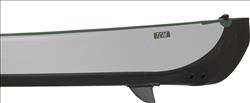 Inflatable TC16 Travel Canoe by Backcountry Sportsman shown on water, featuring bright orange color and durable material.