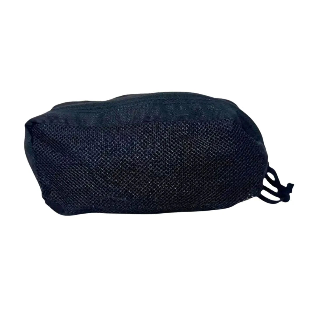 Small 12 Hour Mesh Pouch by Recycled Firefighter in a durable mesh fabric, ideal for organizing gear and essentials.