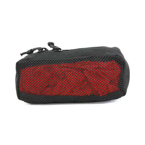 Small 12-hour mesh pouch by Recycled Firefighter, showcasing durable mesh fabric and practical storage design.
